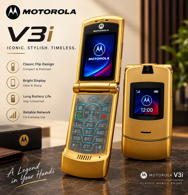 Moto V3i Global Flip Phone