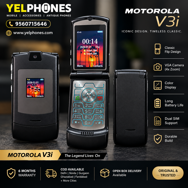 Moto V3i Global Flip Phone