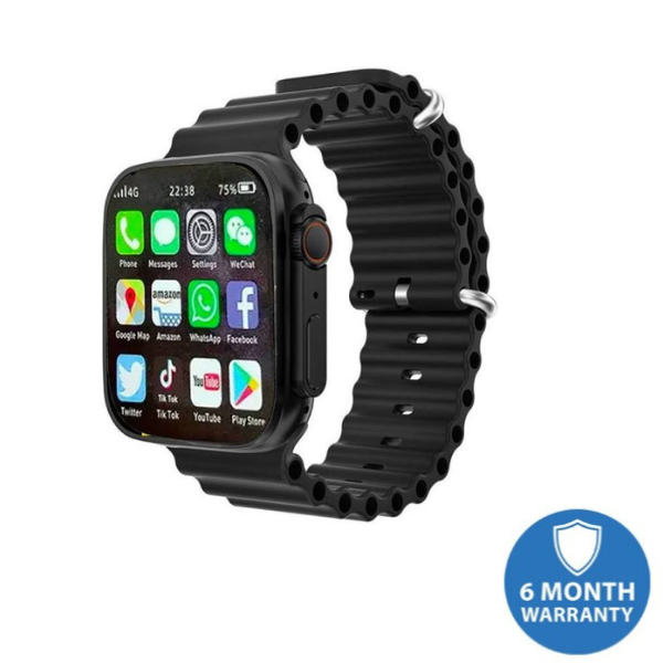 Yelphones Generic Smart Watch2 Men BT Call GPS Ultra Smartwatch (Black Strap, Free Size)