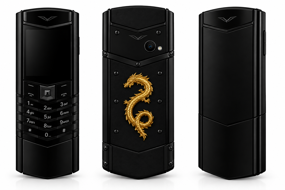 Ver-tu V888 Pro Slider S Dragon Luxury Mobile Phone (black)